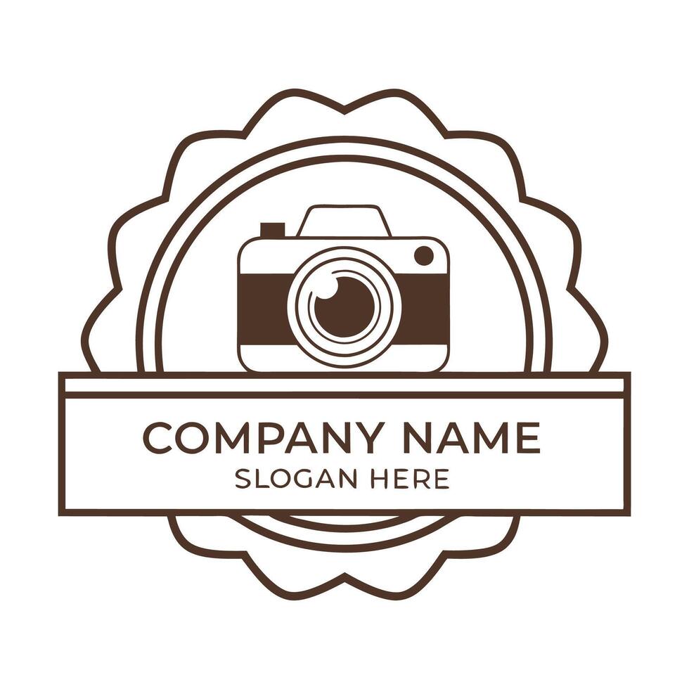 a camera logo design for a company vector