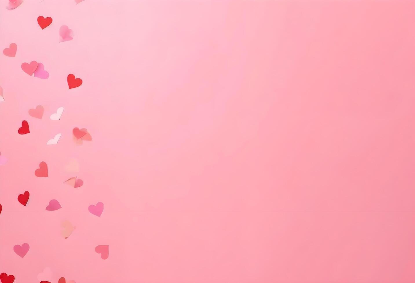 a pink background with many hearts on it photo
