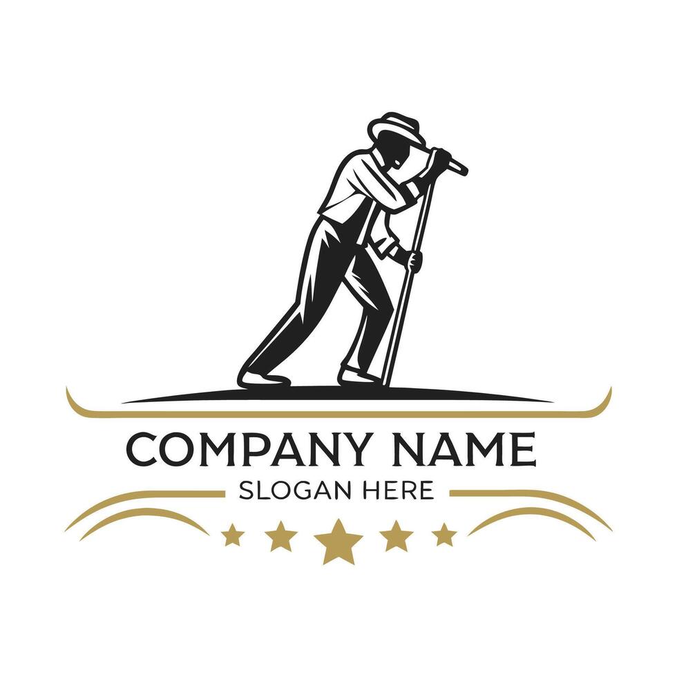 a man with a microphone logo design vector