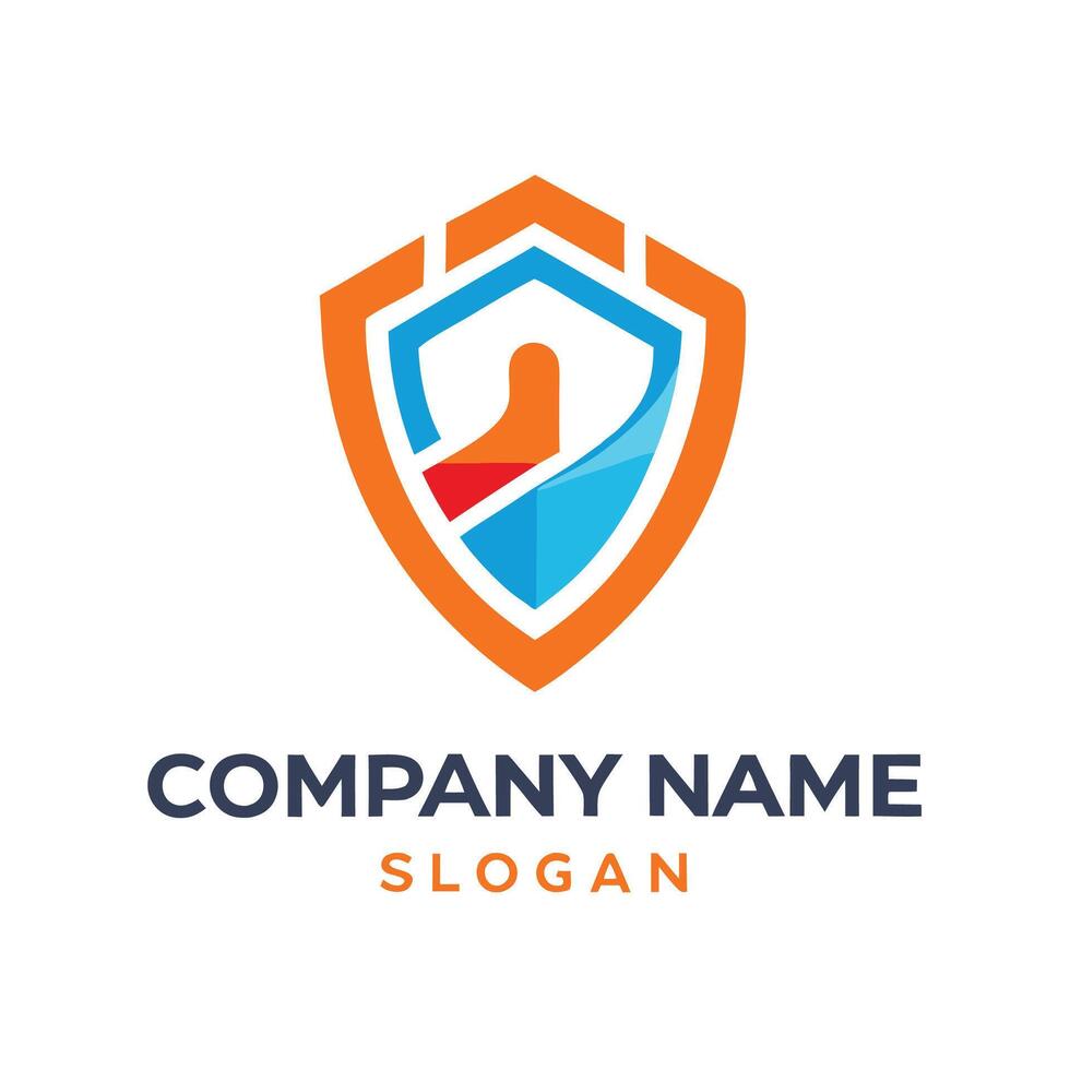 shield logo with an scheme beautiful logo vector