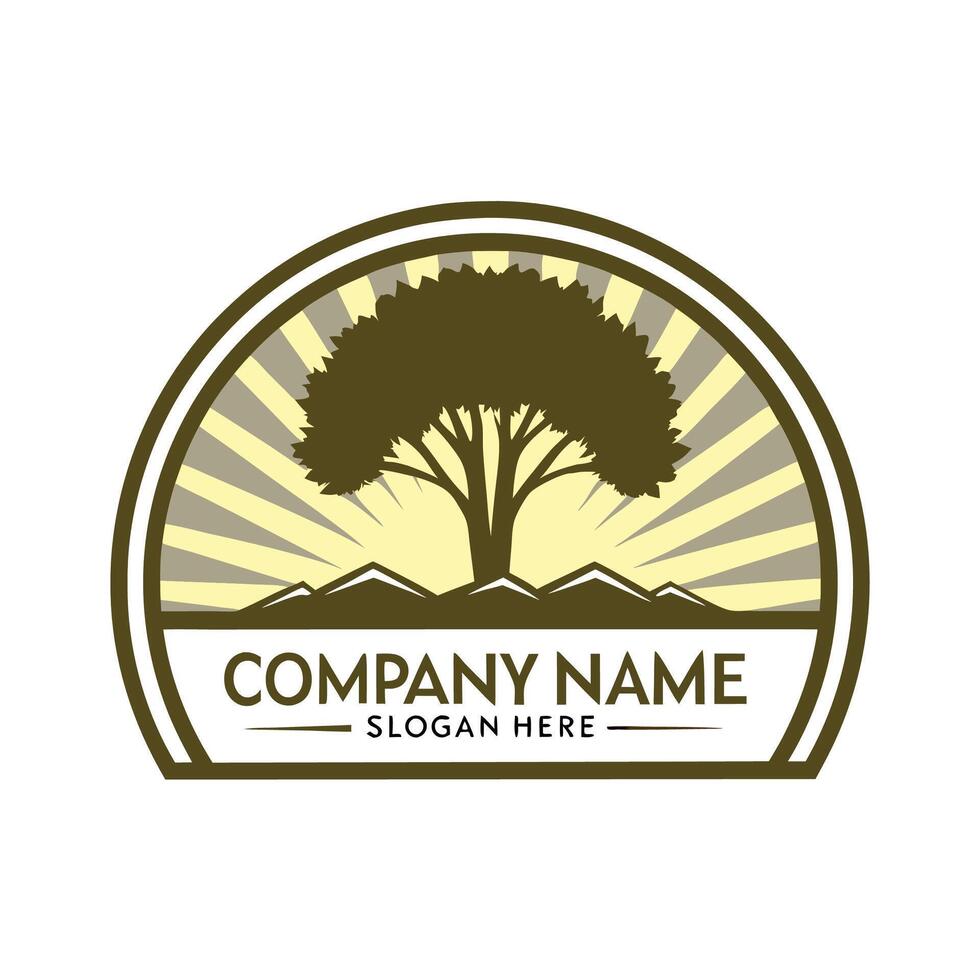 tree logo design template, illustration vector