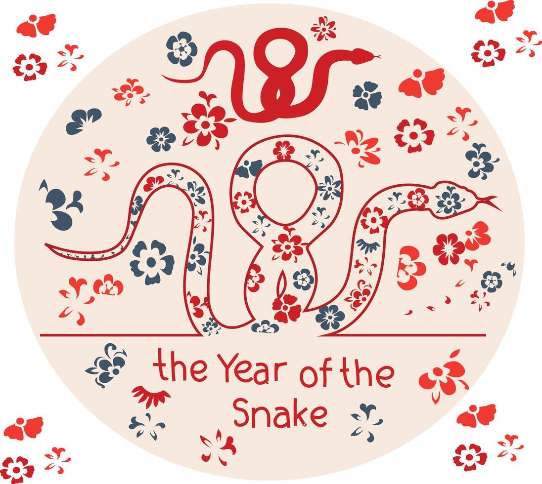 Year Of The Snake Illustration Snake vector