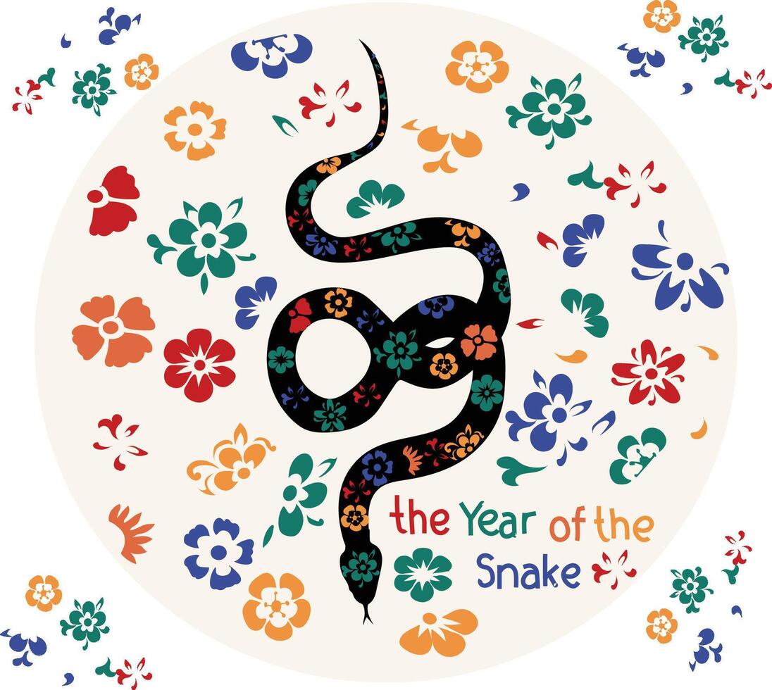 Year Of The Snake Chinese Zodiac vector