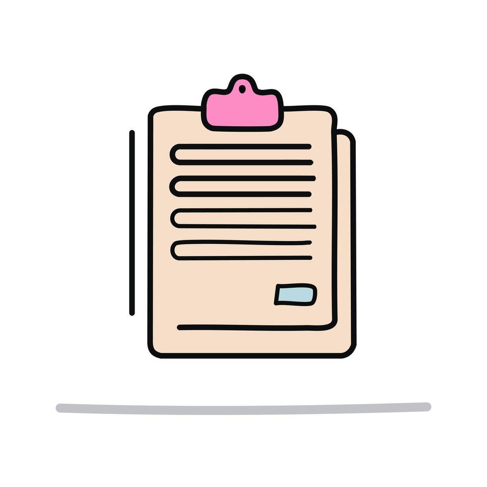 Clipboard icon. Clipboard with document. vector