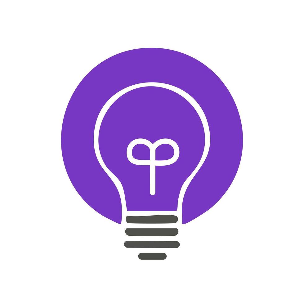 Light bulb icon. Flat design style eps 10 illustration. vector