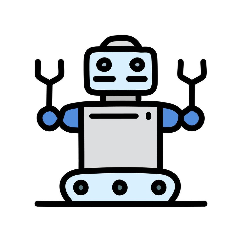 Robot , Robotics related filled design editable stroke icon. vector