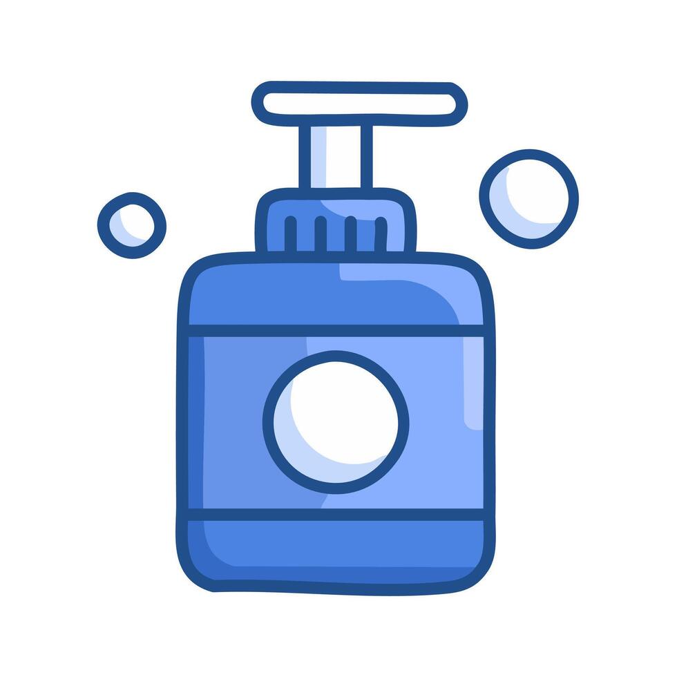Hand sanitizer line icon isolated on white background. Hand sanitizer flat icon for infographic, website or app. vector