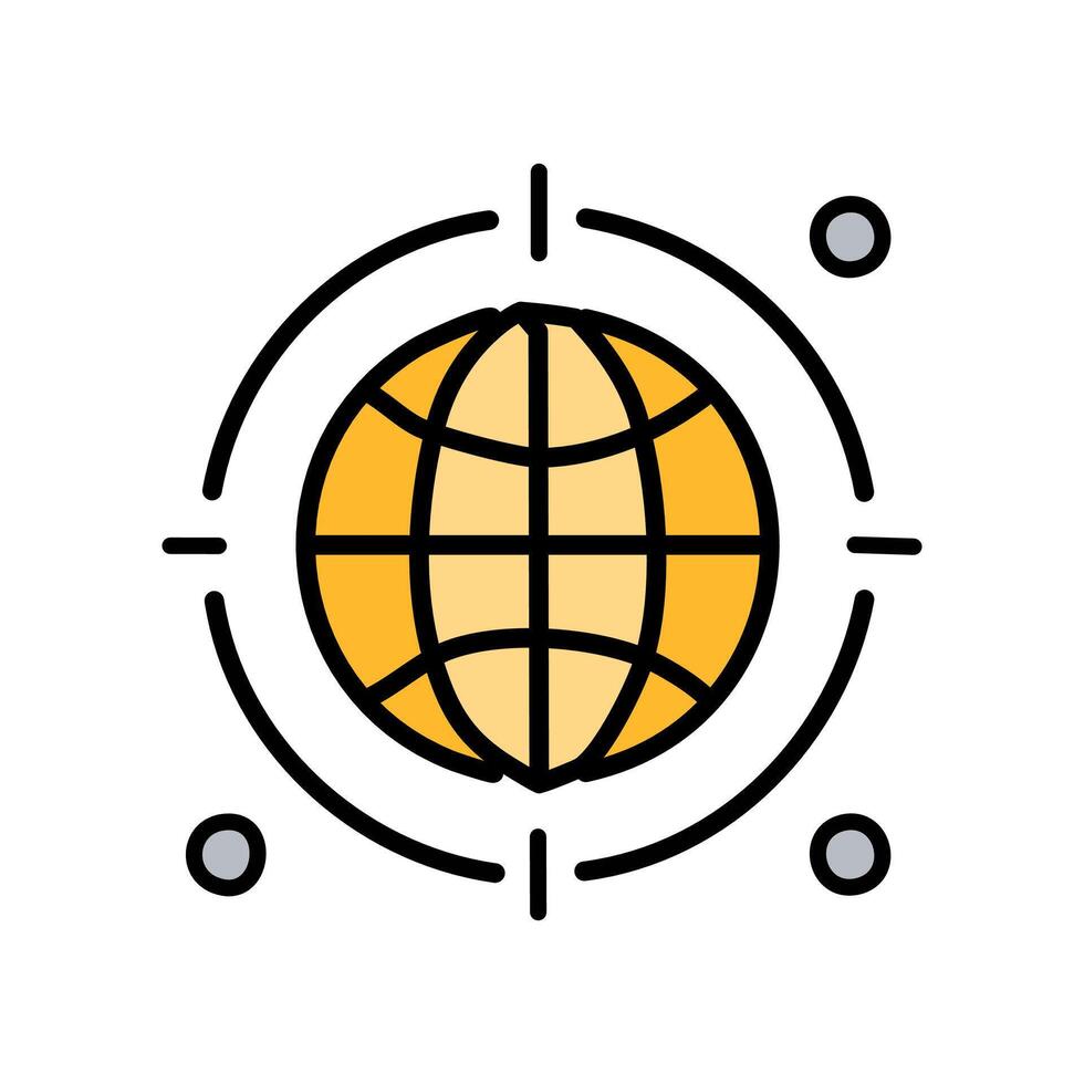 Globe icon isolated on white background for your web and mobile app design, Globe logo concept vector