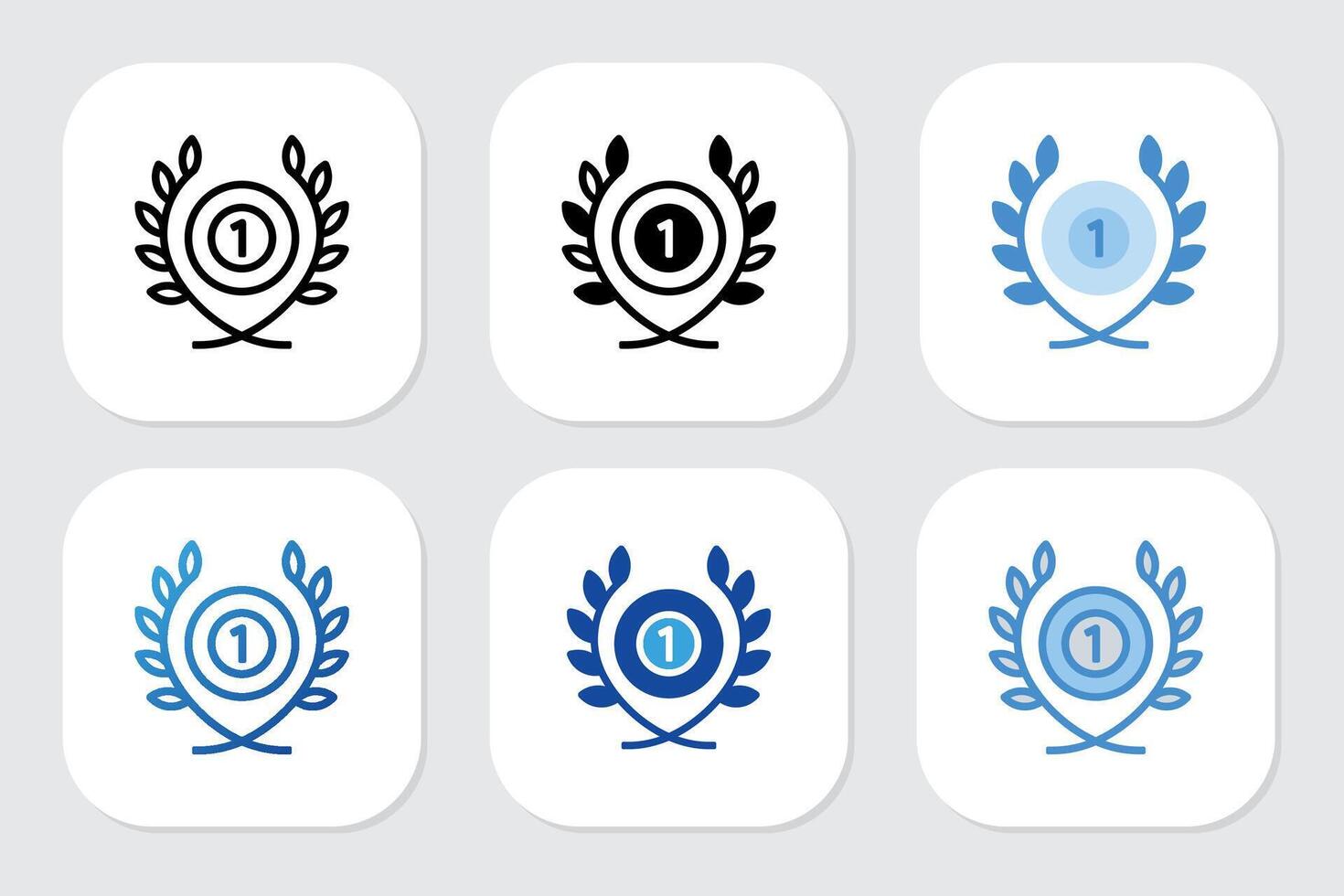 first place badge icon with various design styles vector