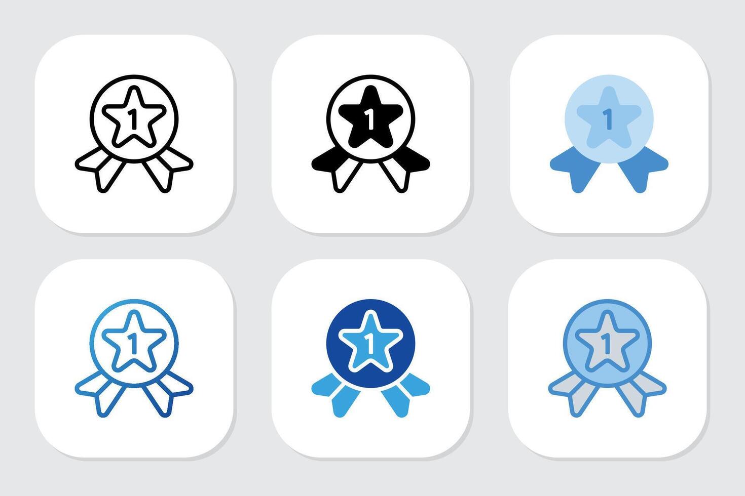 first place badges icon with various design styles vector
