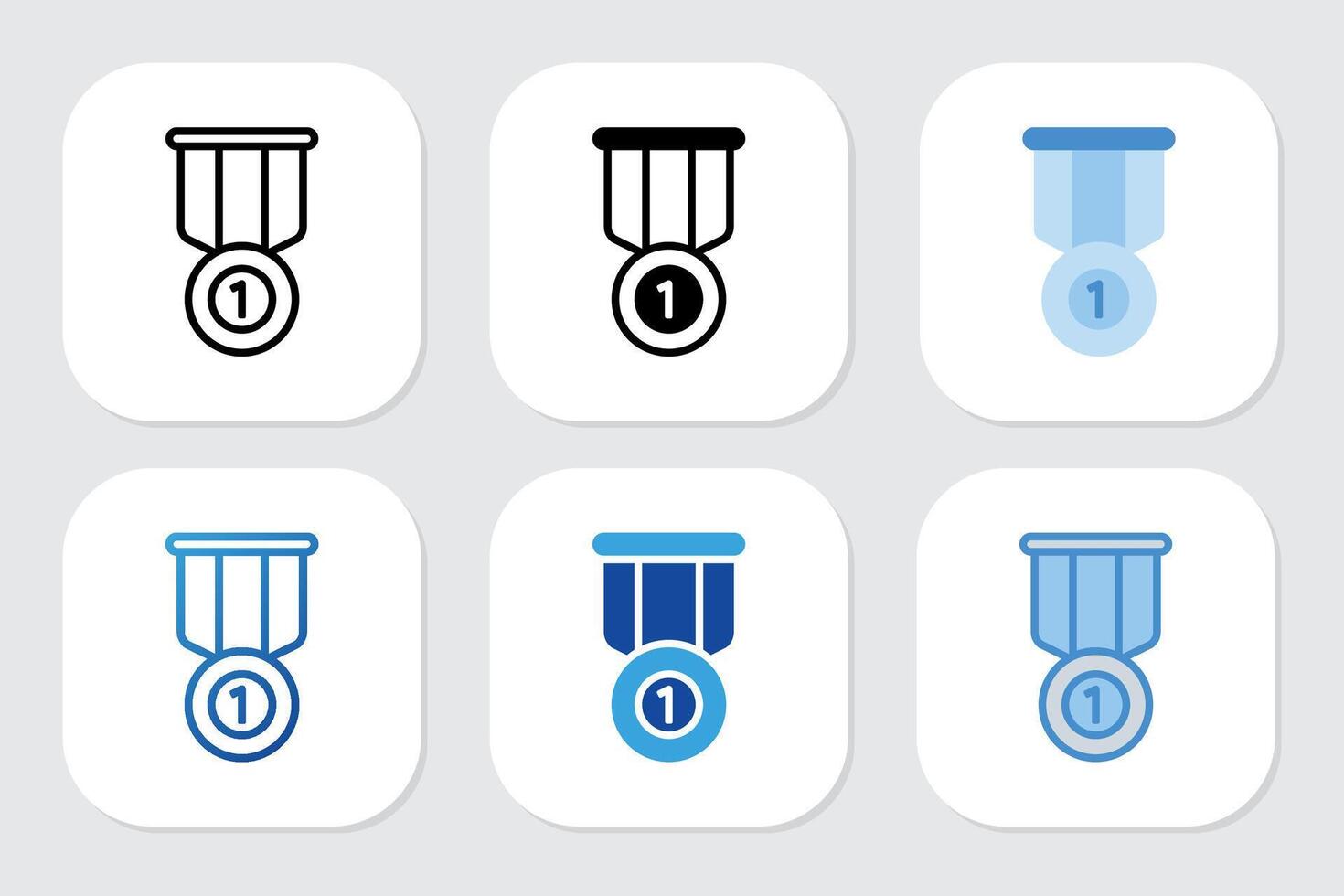 first badge icon with various design styles vector