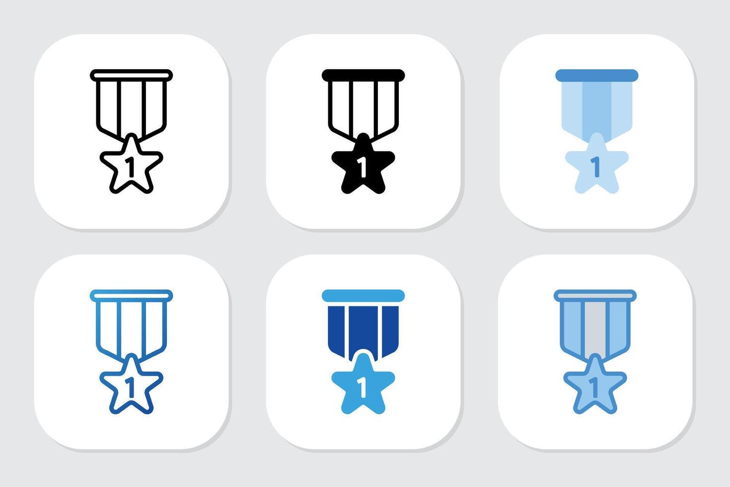 first star badge icon with various design style vector