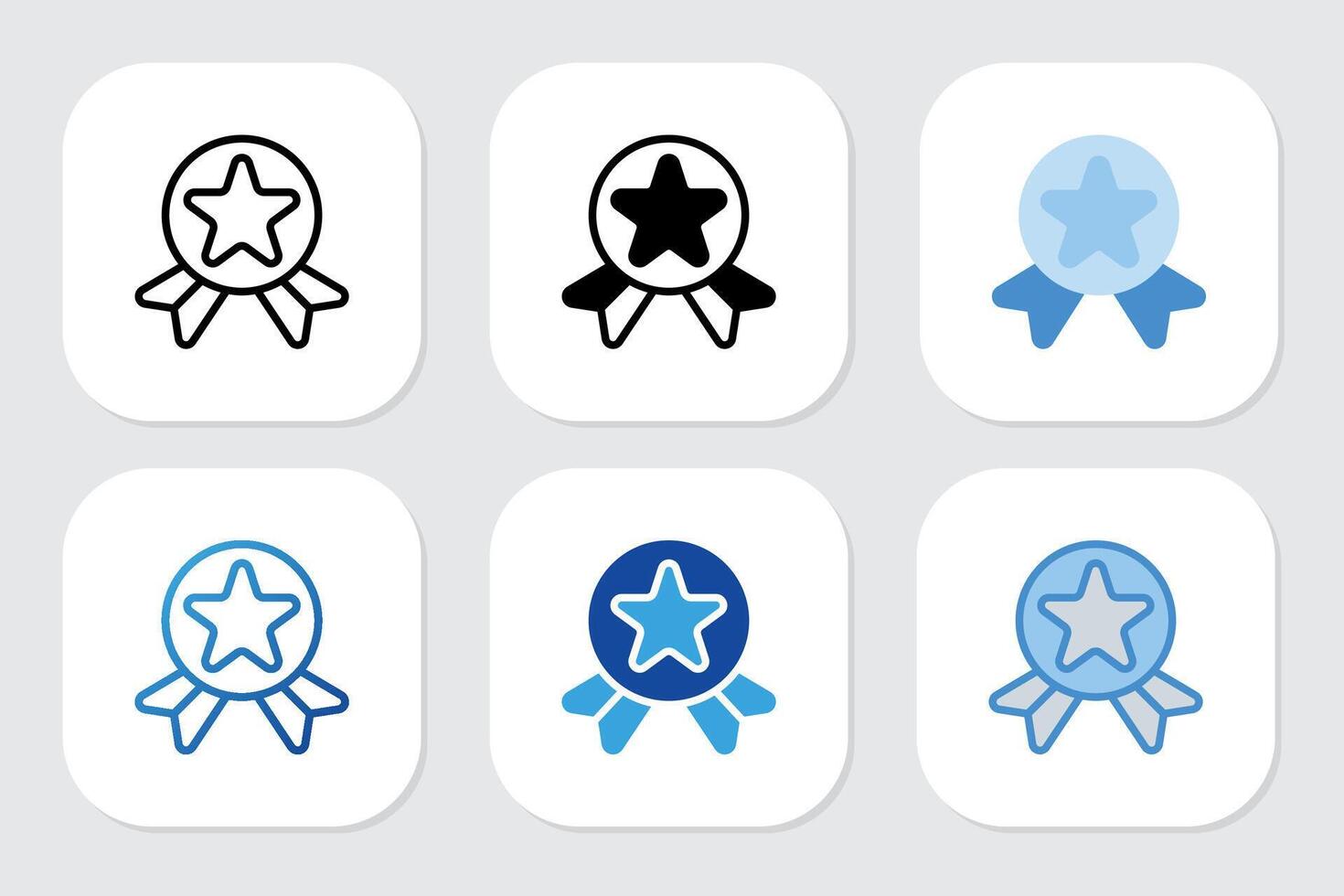 first badge icons with various design style vector