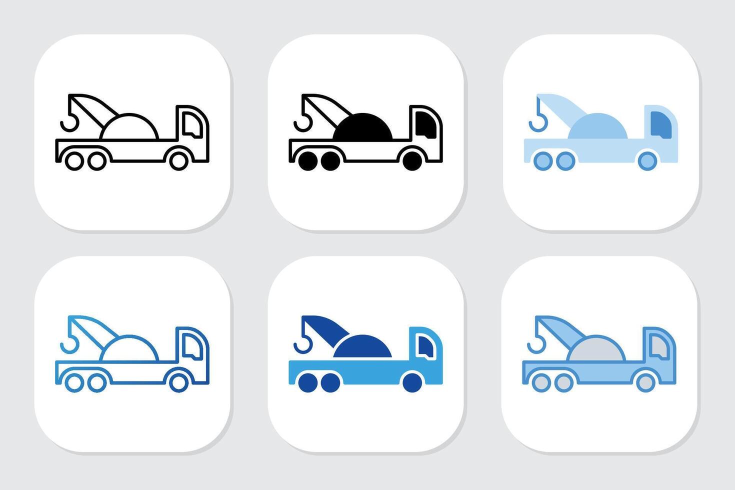 truck icons with various design styles vector