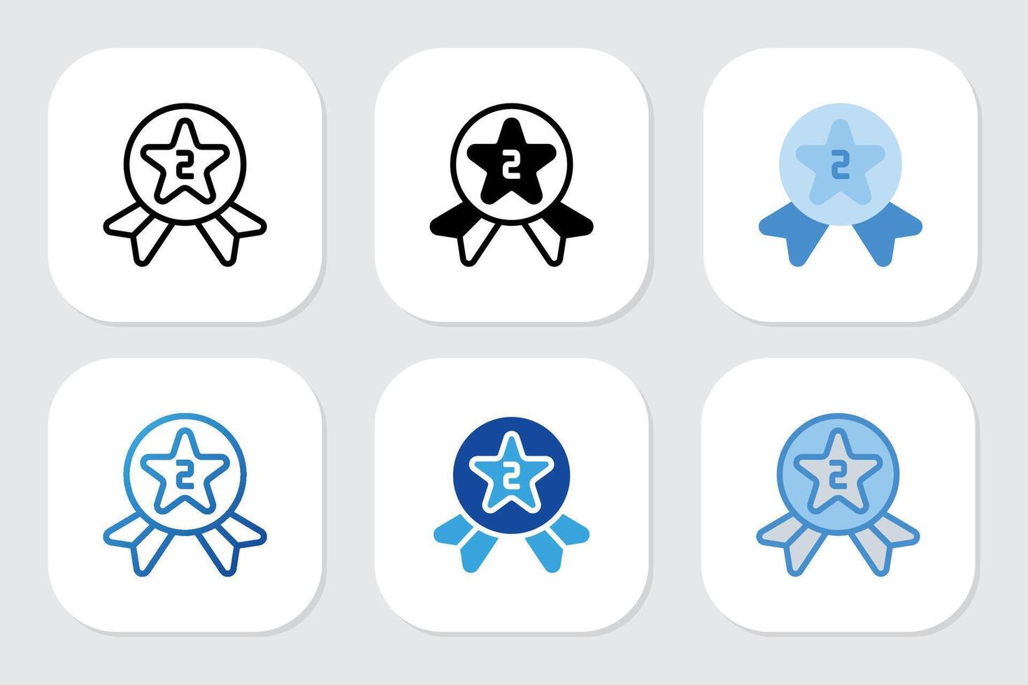 second badge icons with various design style vector