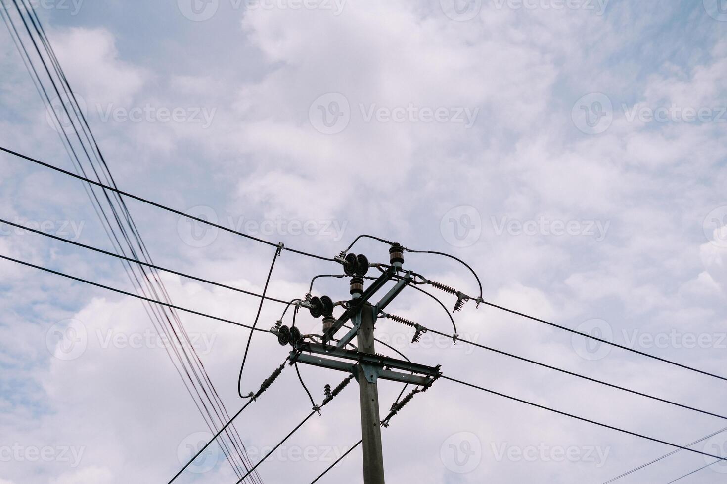 Power Lines Against Cloudy Sky SO NIce photo