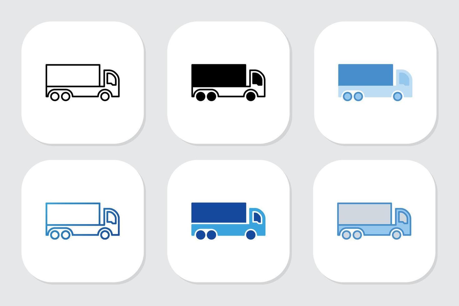 Trucks icon with various designs vector