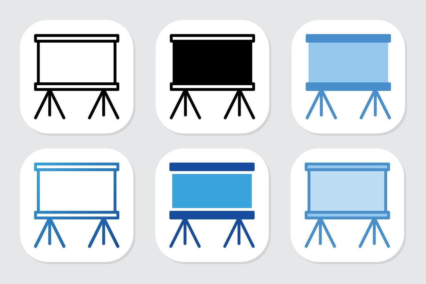 presentation icons with various design styles vector