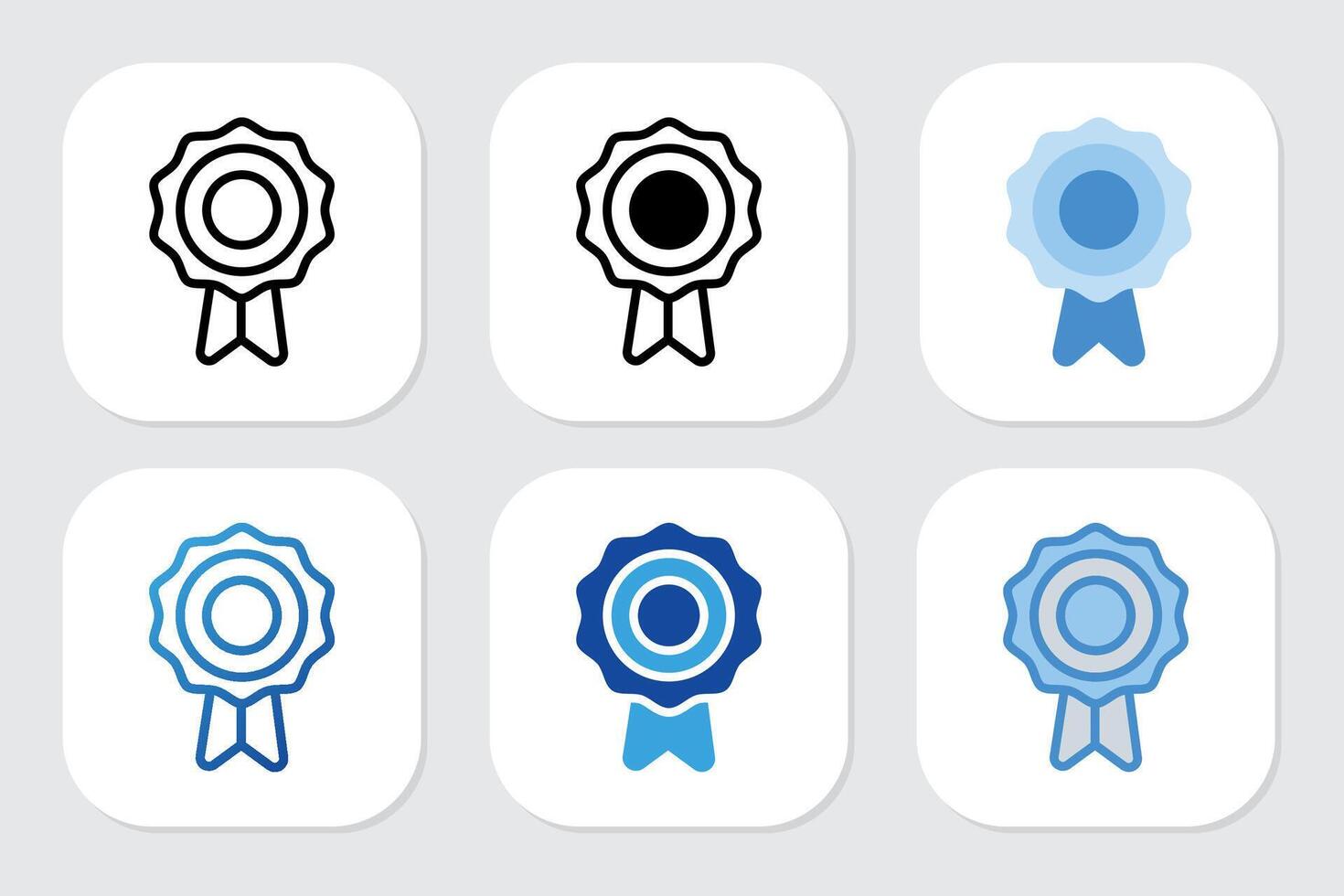 winner badge icons with various design styles vector