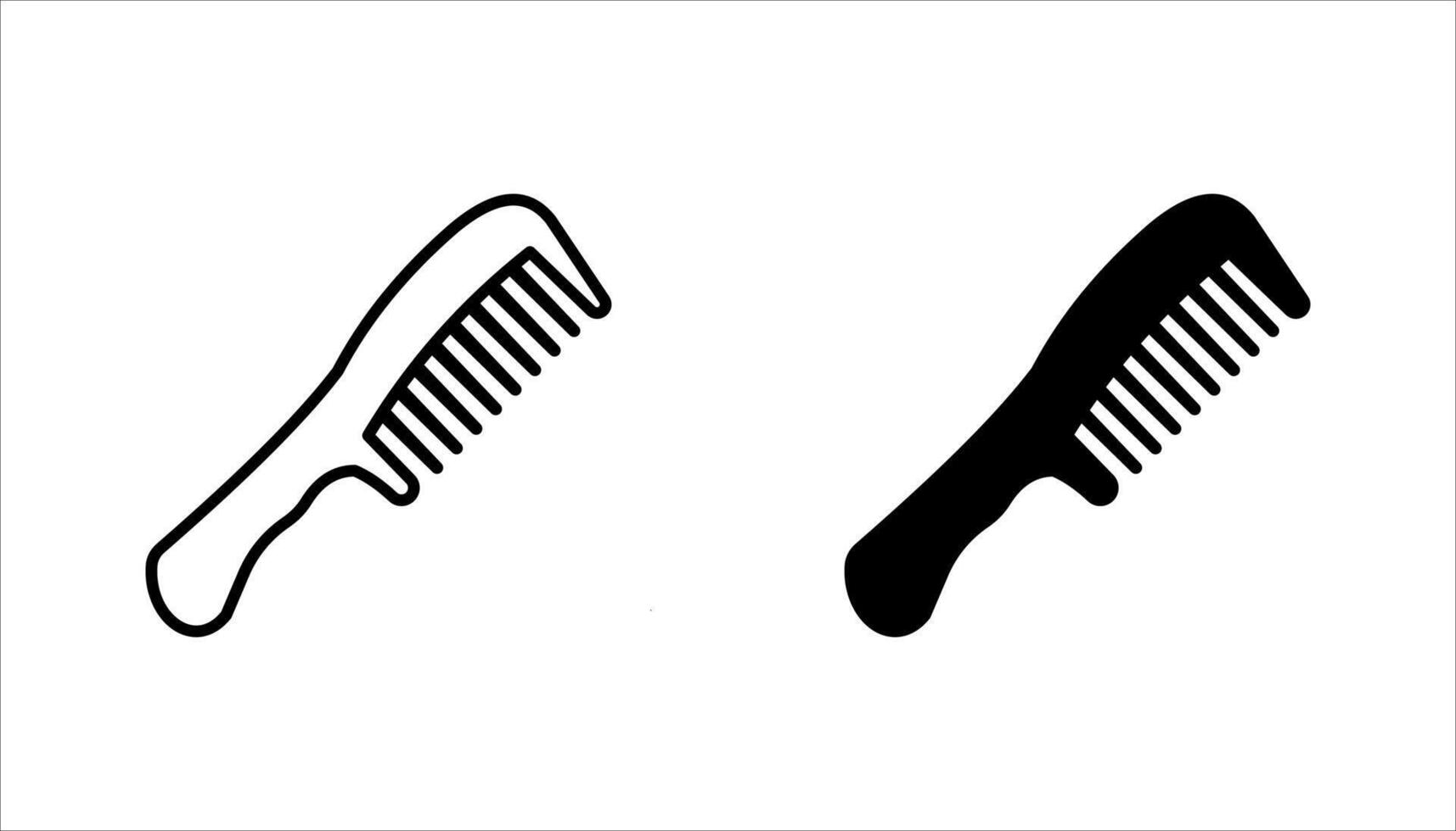 icon set hair combs vector
