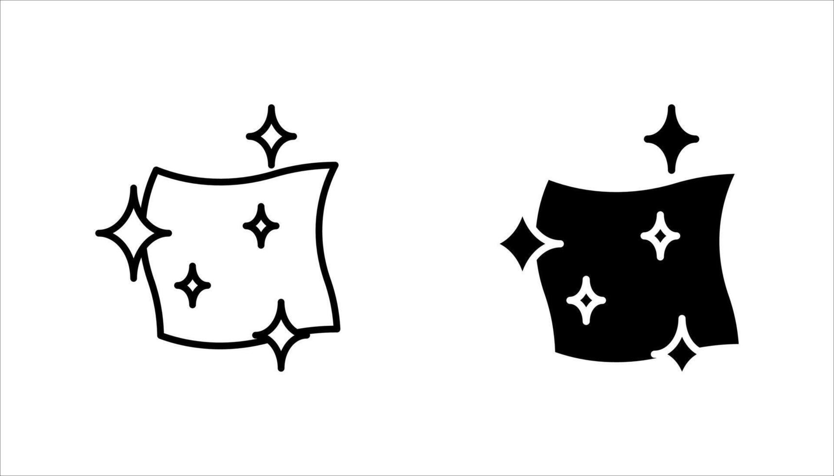 Cleaning cloth icon set. vector