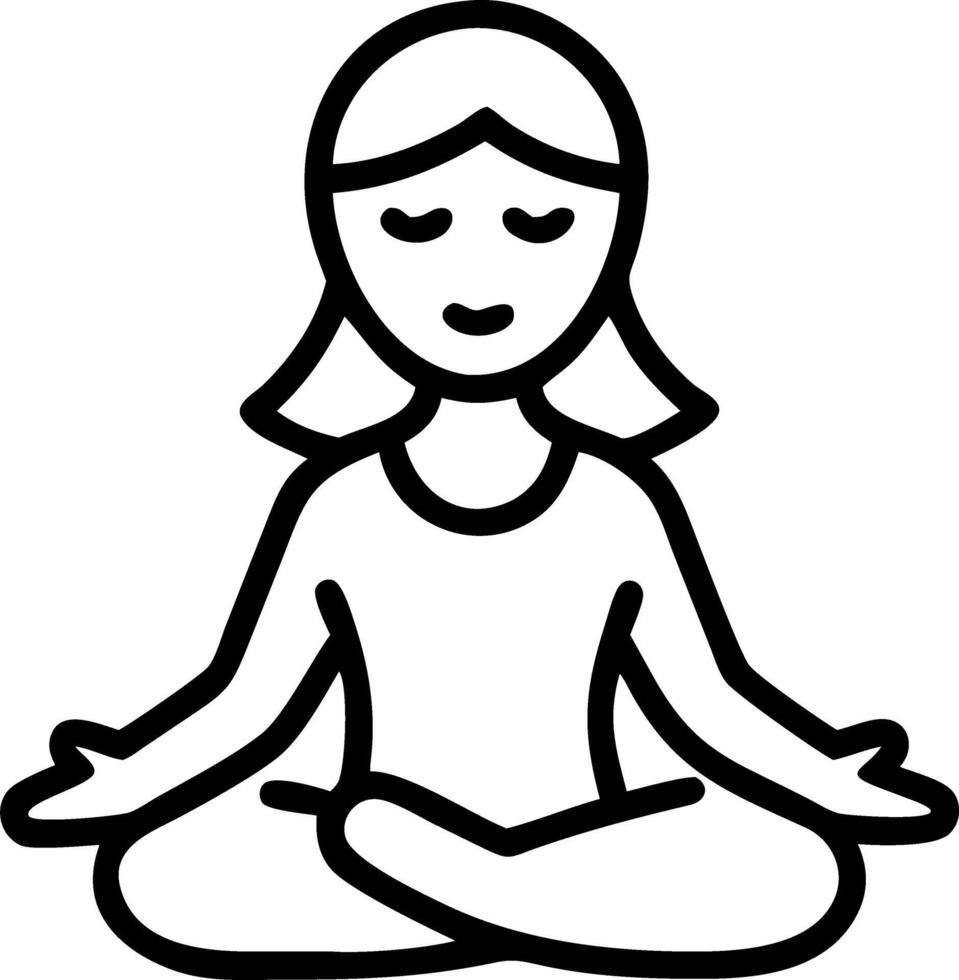 Young woman practicing mindfulness with serene background Set A vector