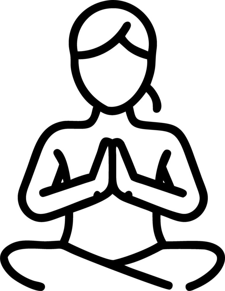 Woman practicing gratitude meditation with soft abstract background copy space on left vector
