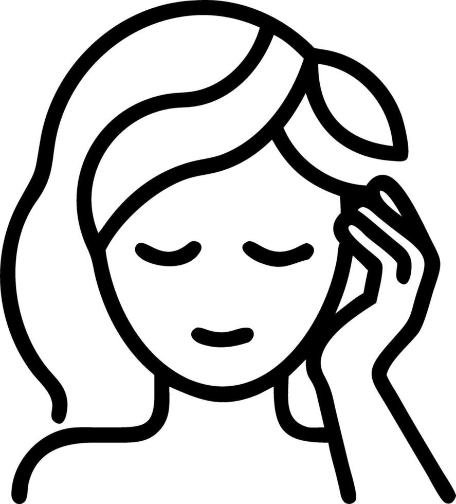 Woman applying a hair mask for self care copy space on left Set A vector