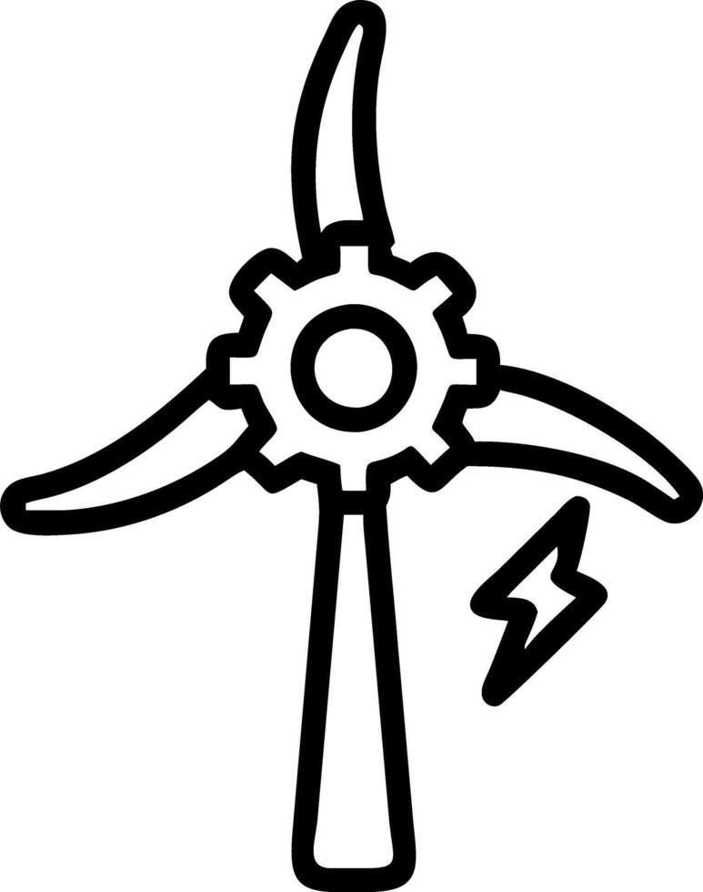 Wind Turbine and Gear Symbol Set 2 vector