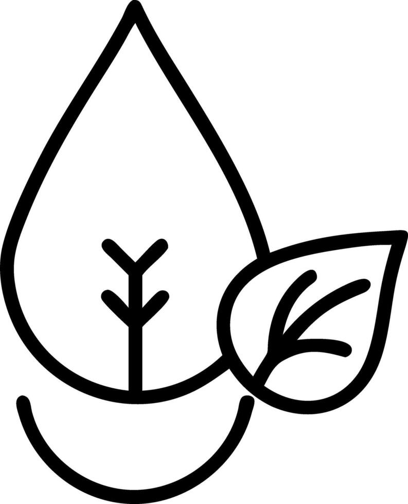 Water Droplet and Leaf Icon Set 2 vector
