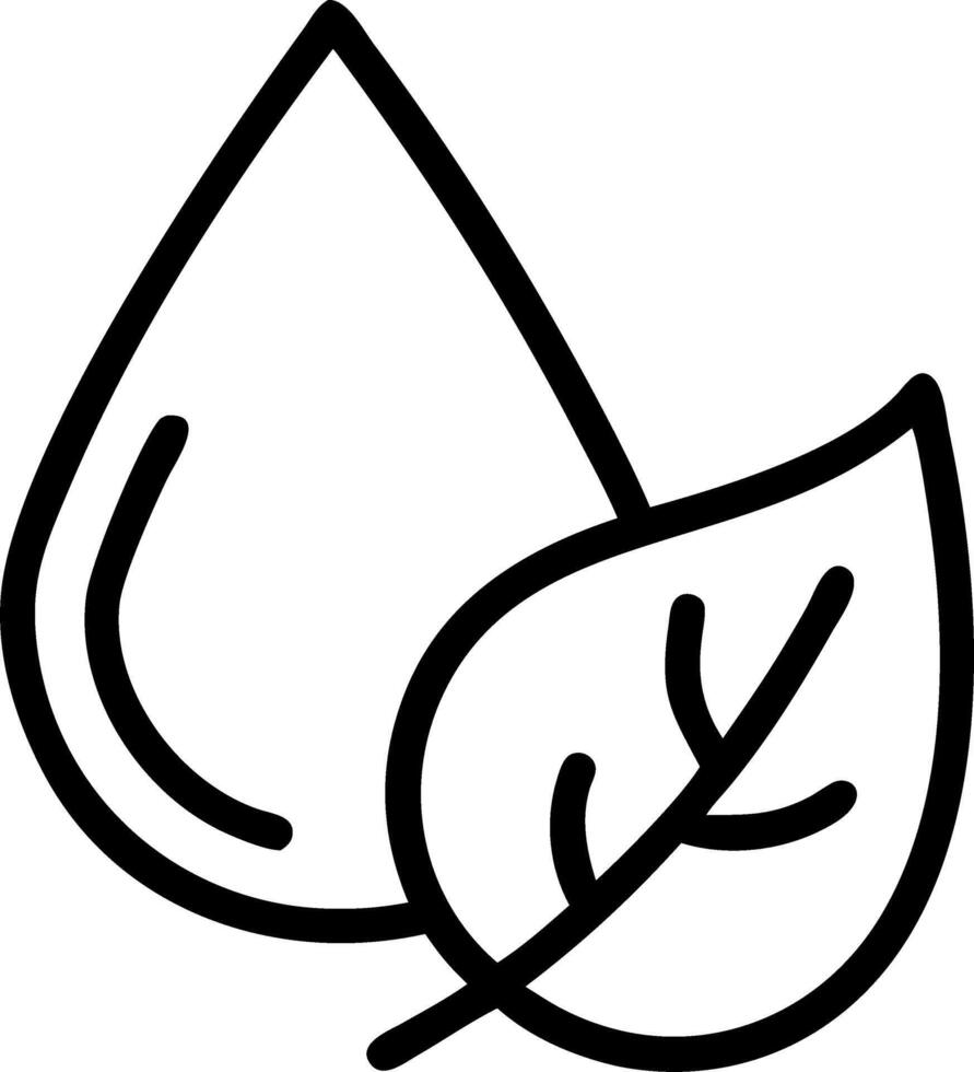 Water Droplet and Leaf Icon Set A vector