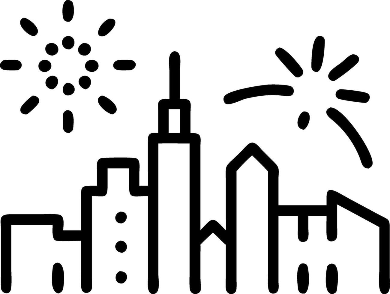 Urban rooftop New Year party Set 5 vector