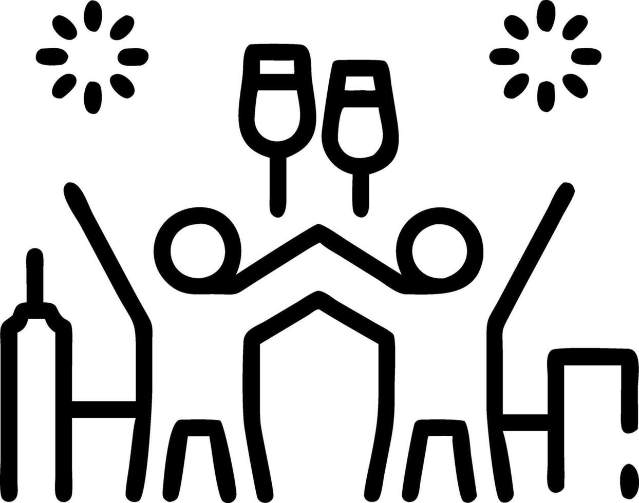 Urban rooftop New Year party Set 3 vector