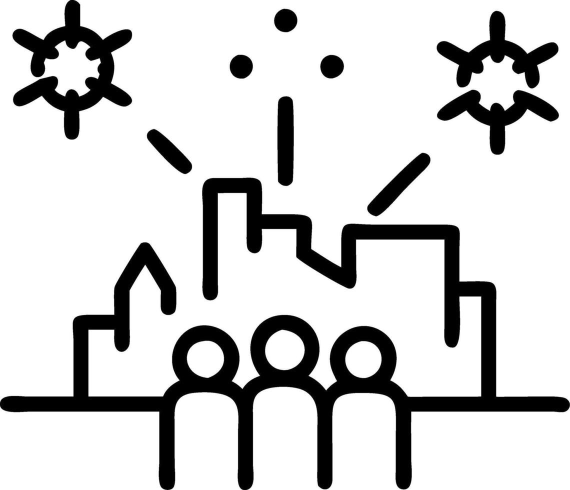 Urban rooftop New Year party Set 2 vector