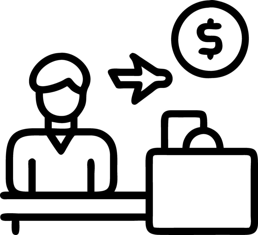 Travel consultant negotiating travel packages on plain background Set A2 vector