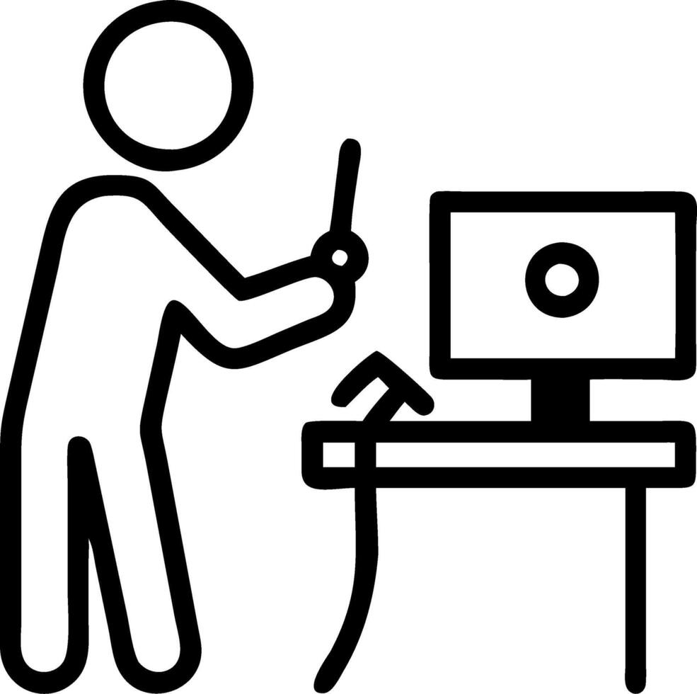 Technician repairing electronic devices for reuse Set 4 vector