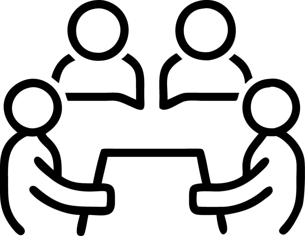 Team members collaborating over coffee in a modern coworking space copy space on top Set A vector