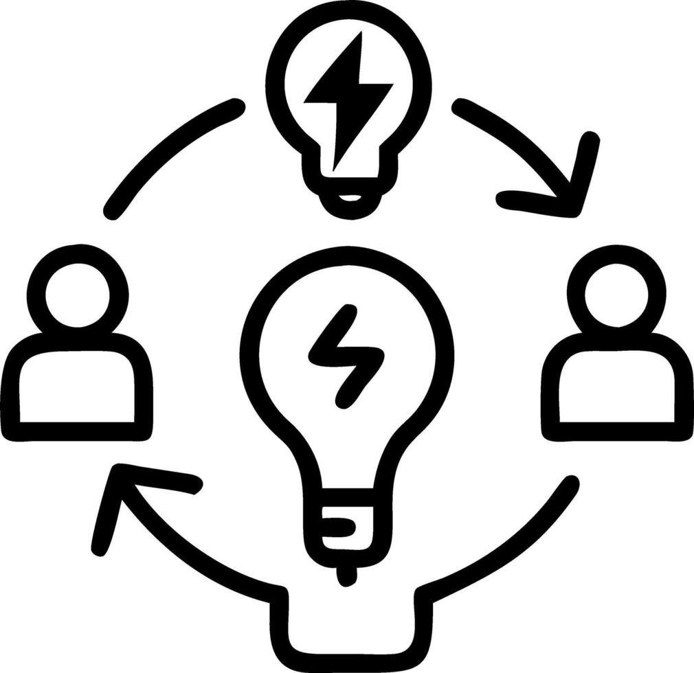Team brainstorming renewable energy marketing strategies Set A vector