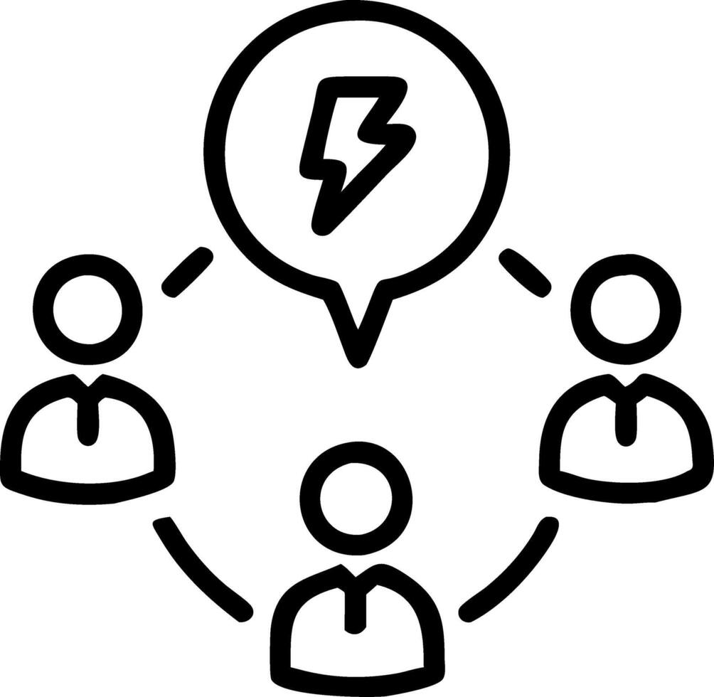 Team brainstorming renewable energy marketing strategies Set A2 vector