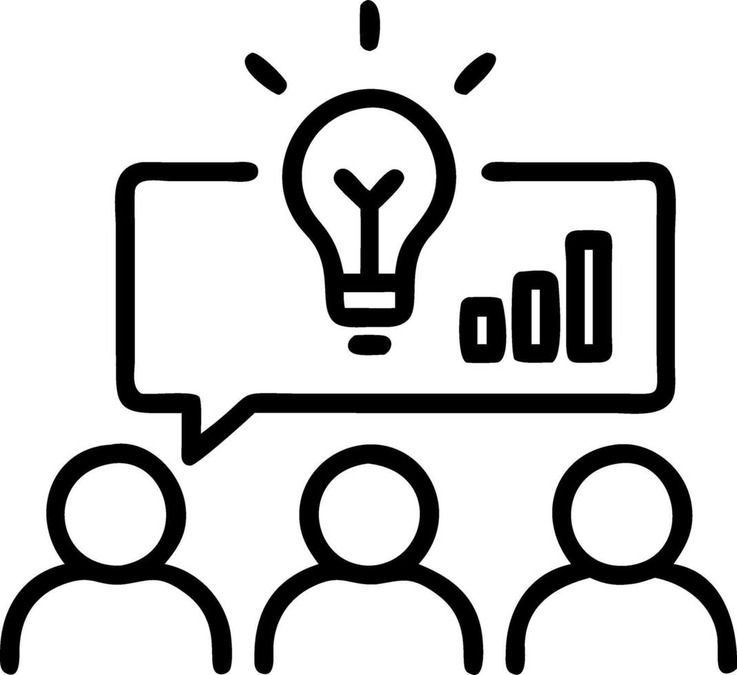 Team brainstorming renewable energy ideas Set A2 vector