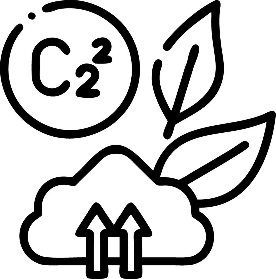 tax carbon and renewable energy and carbon offset Set 3 vector