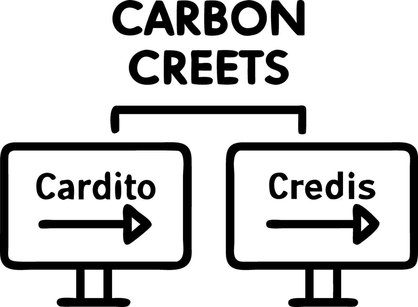 tax carbon and pollution control and carbon credits Set 2 vector