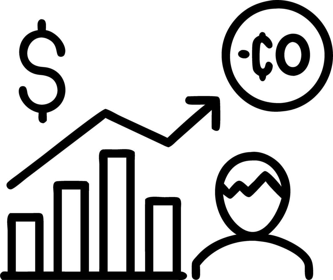tax carbon and global warming and economic impact Set 3 vector