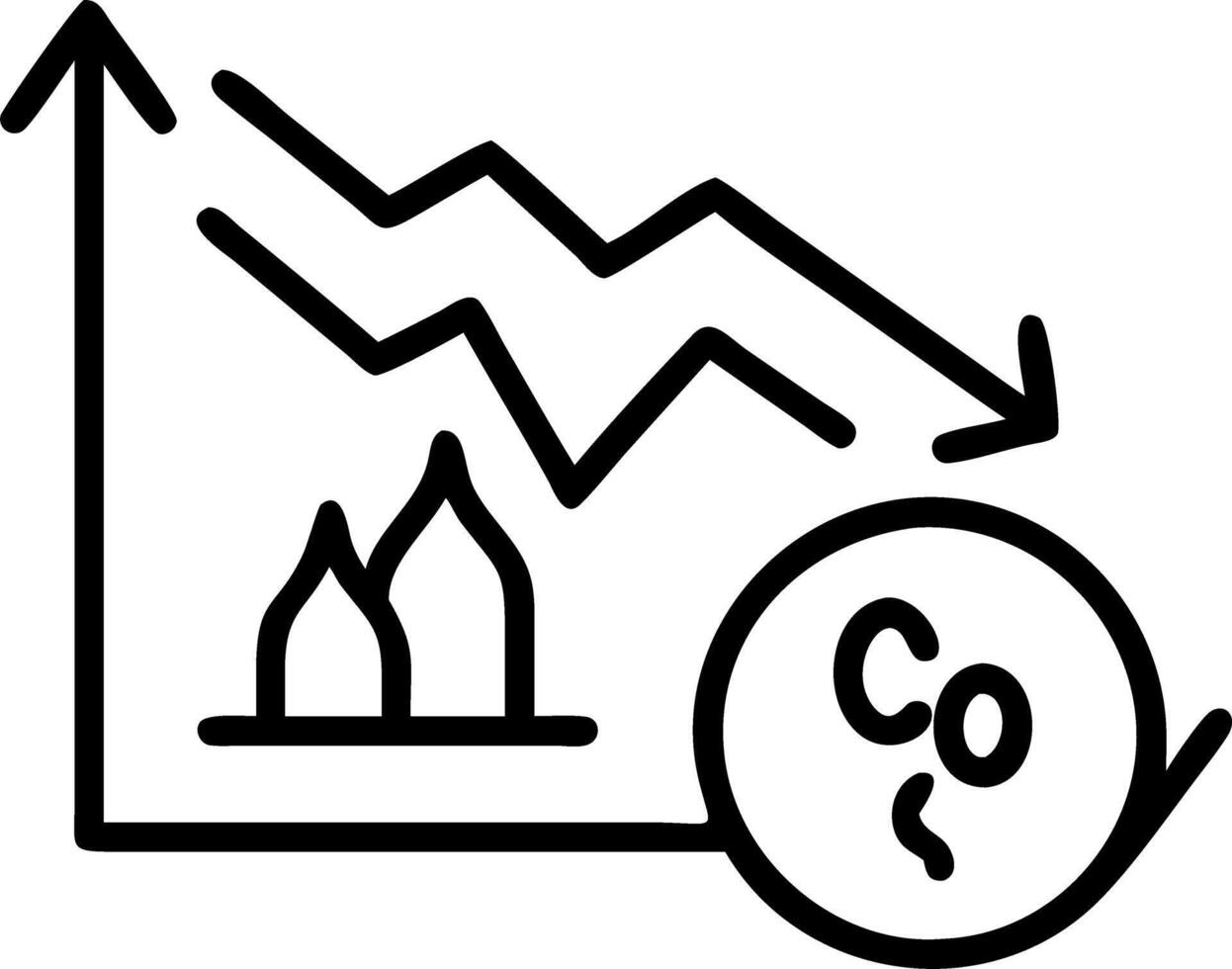 tax carbon and global warming and carbon credits vector
