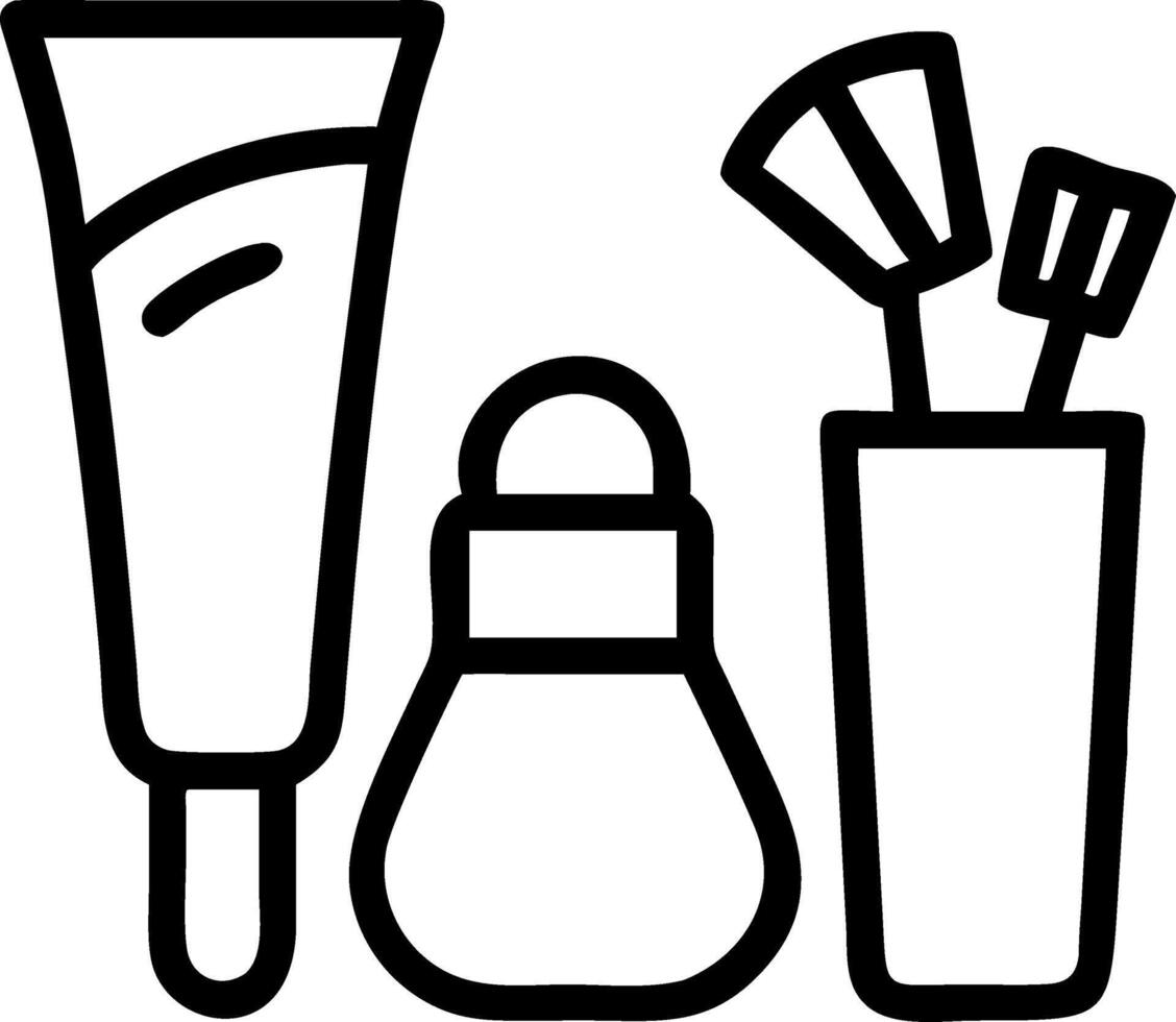 Skincare products and tools set Set A vector