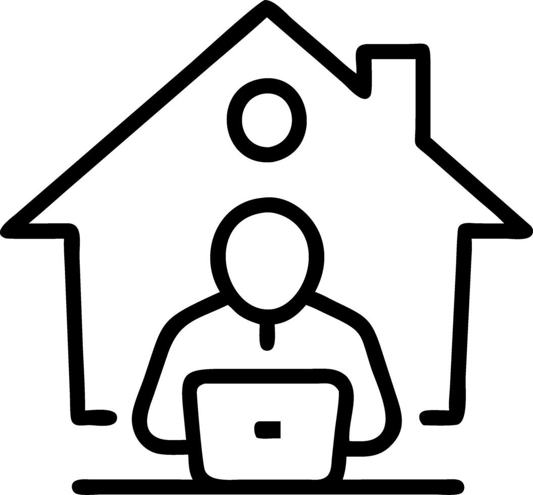 Remote workers using eco friendly tools in a home office with copy space Set A vector