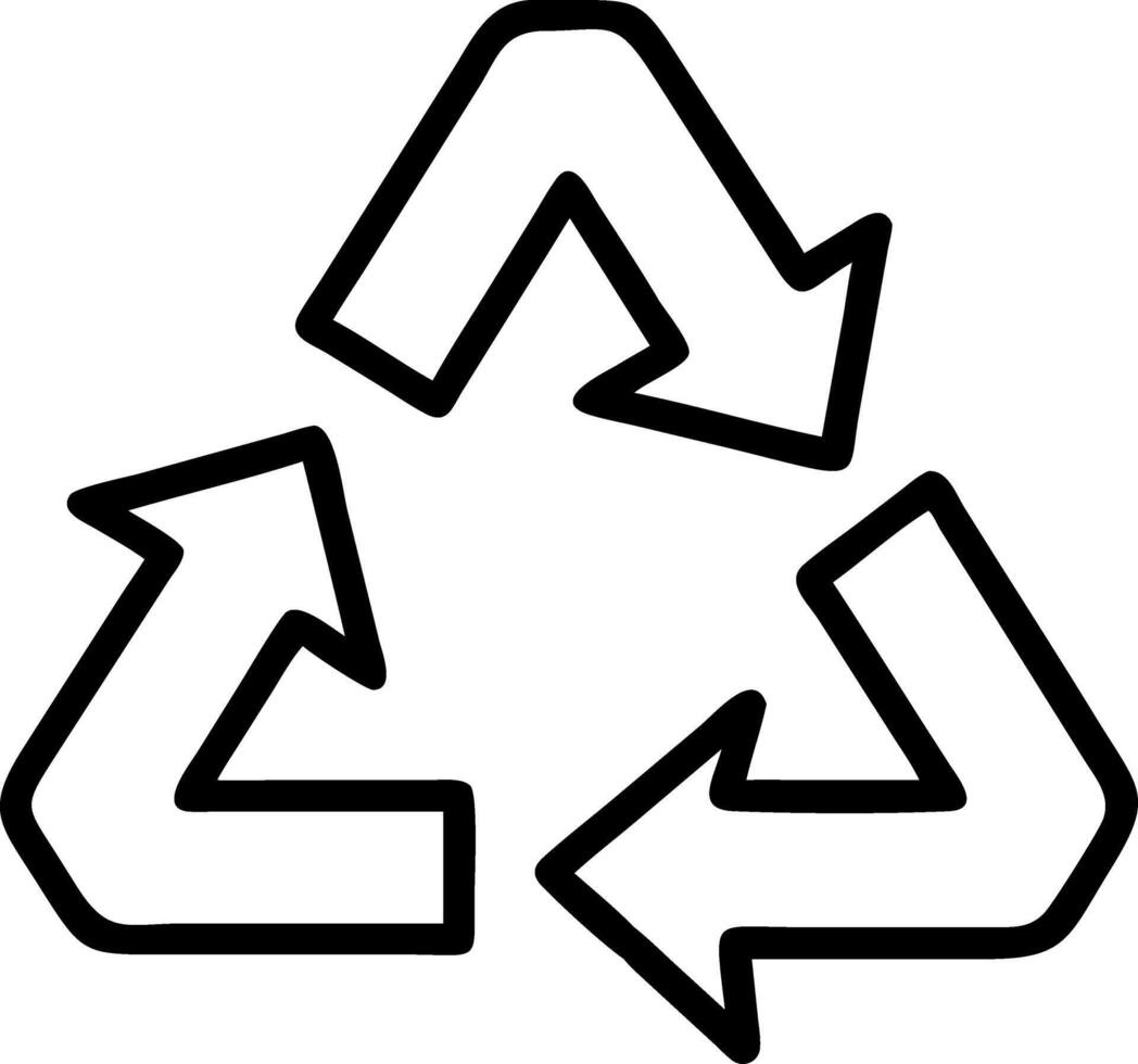 Recycling symbol with green arrows Set A vector