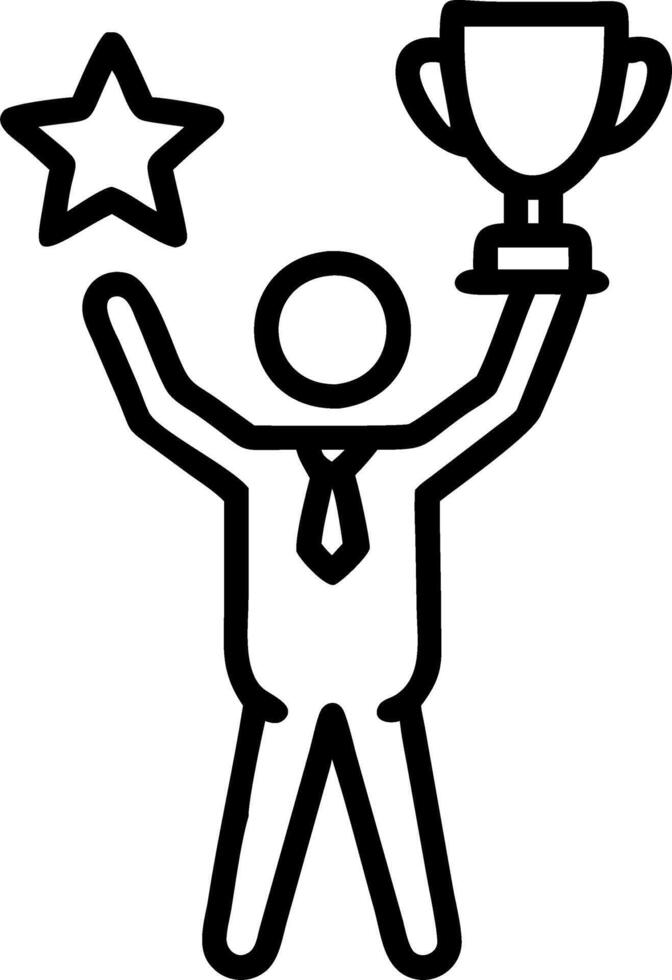 Professional holding award in recognition of success vector
