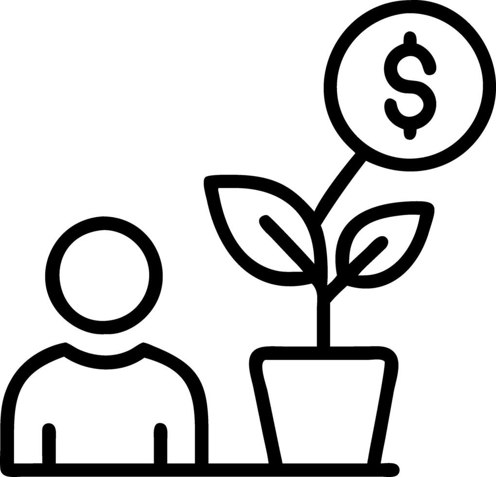 Professional discussing eco investment strategies with a green plant on desk Set A vector