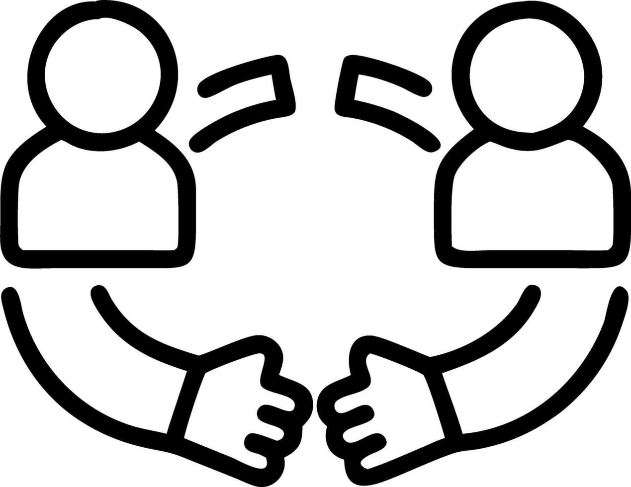 Portrait of team members using smart bracelets for synchronized collaboration copy space on right Set A vector